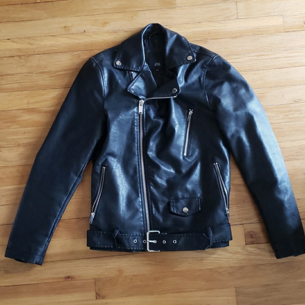 Mens faux leather jacket